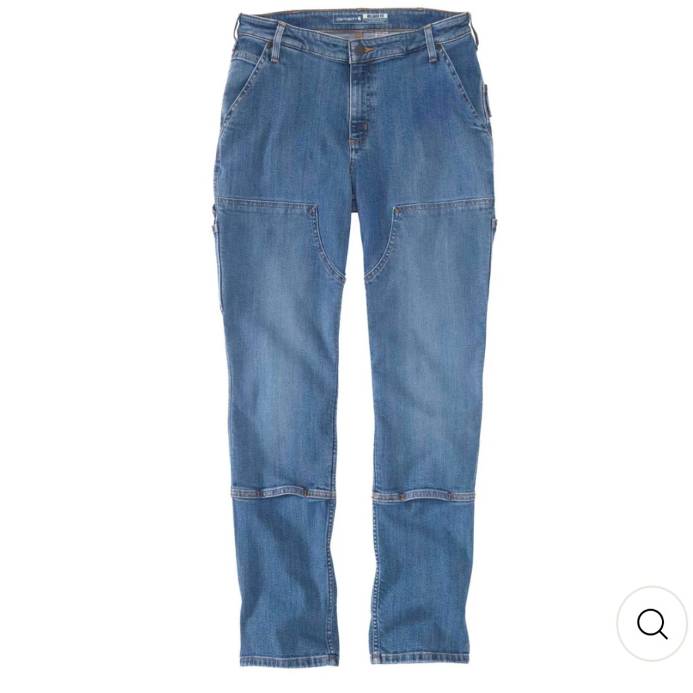Carhartt Women’s Rugged Flex Relaxed Fit Double Front Jeans Size 12 Short NWT - Picture 6 of 12